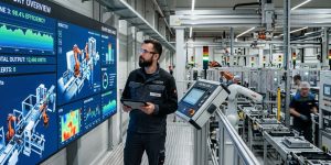 Интеграция систем управления на умном заводе: применение LED-дисплеев и индикаторов