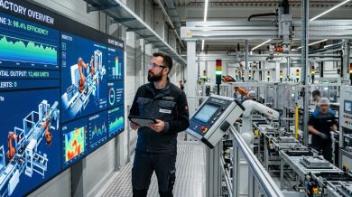 Интеграция систем управления на умном заводе: применение LED-дисплеев и индикаторов